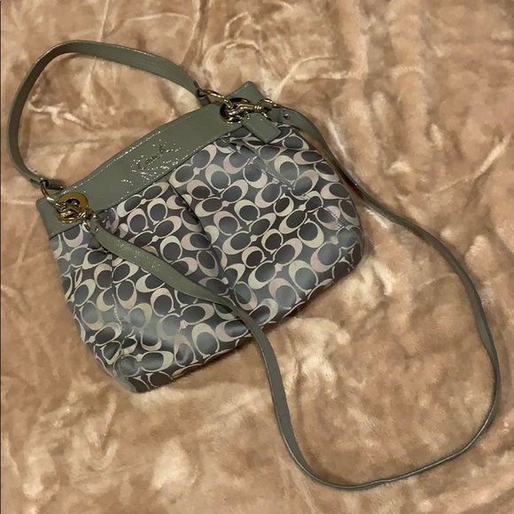 Grey Coach double handled crossbody bag - Picture 5 of 7